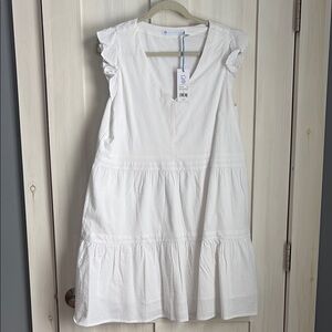 Southern Tide White Seersucker Woman’s Dress Large